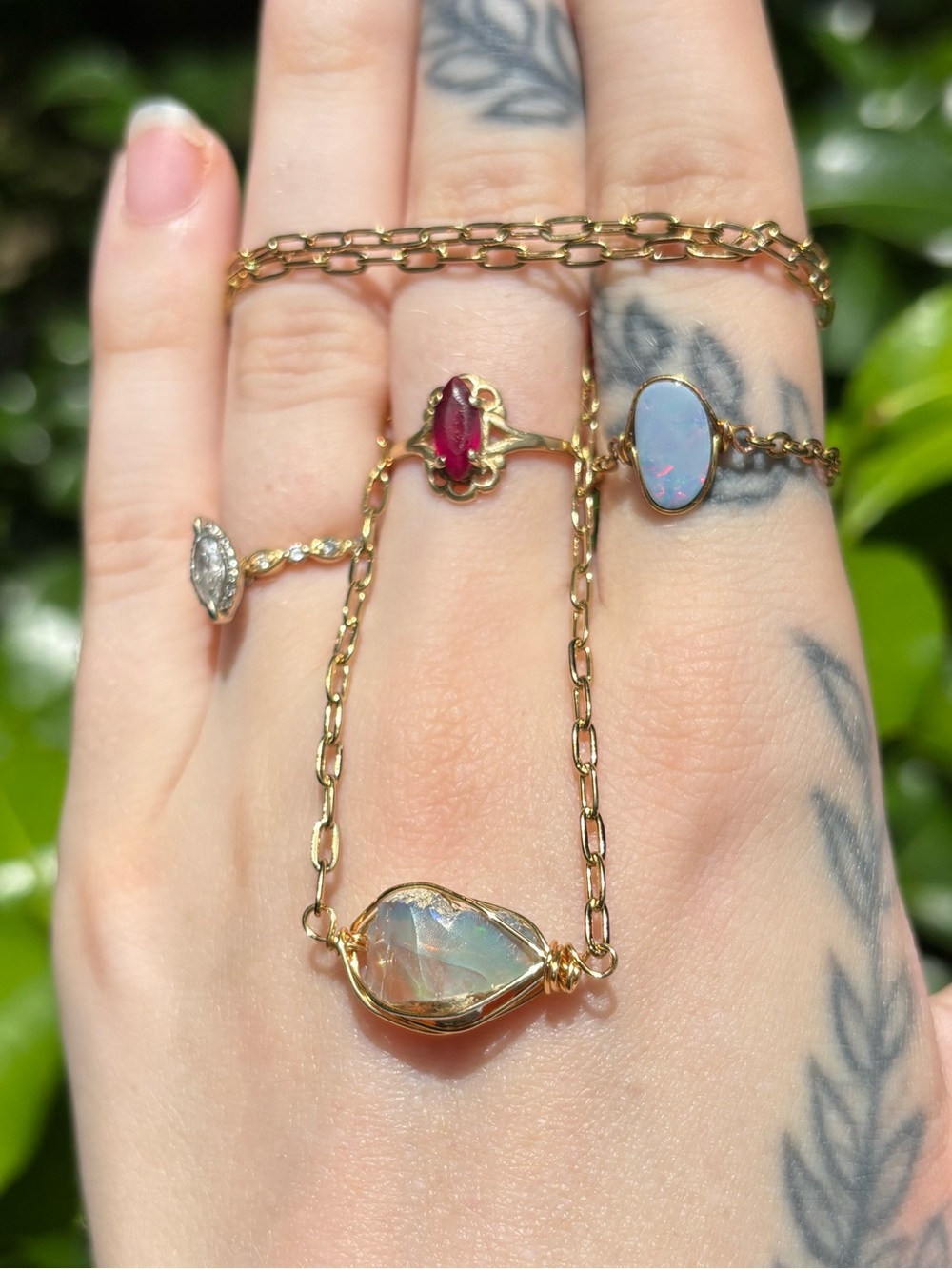 Opal built in necklace